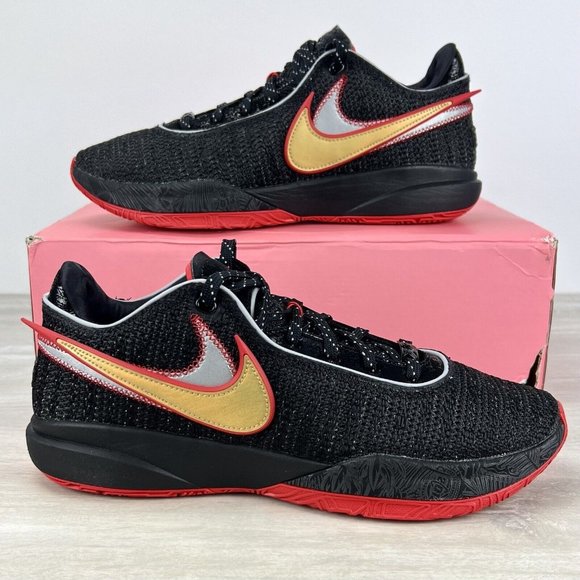 Nike Lebron 20 XX 'Miami Heat' Black Red Basketball DJ5423-001 Size Mens Size 8
